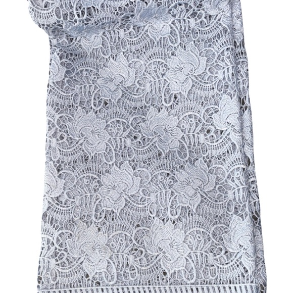 Women's Blue Lace Luvly Wide-Leg Lace Floral Jeans Size Medium Waist 32 - Picture 6 of 7